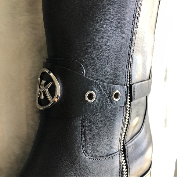 MICHAEL Michael Kors Heather Boot Wide Calf Black Boots - Size 8 - Picture 7 of 14
